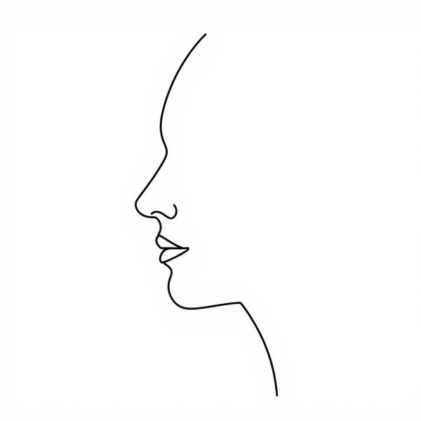 Simple Minimalist Line Art WhatsApp DP