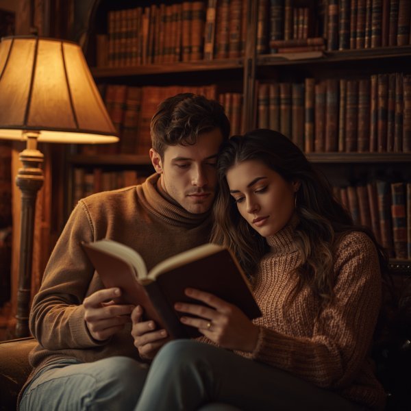Couple Reading Book Together DP