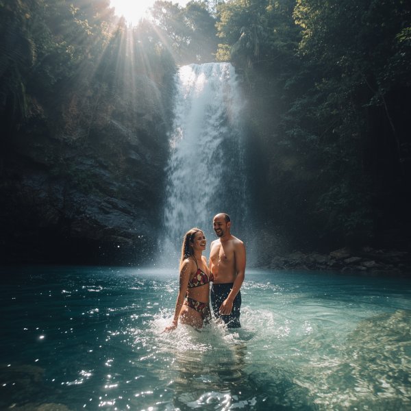 Couple at Waterfall DP