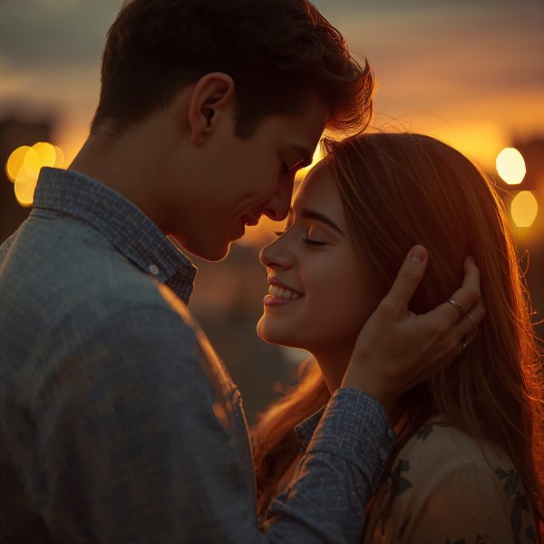 Couple Kiss on Forehead WhatsApp DP