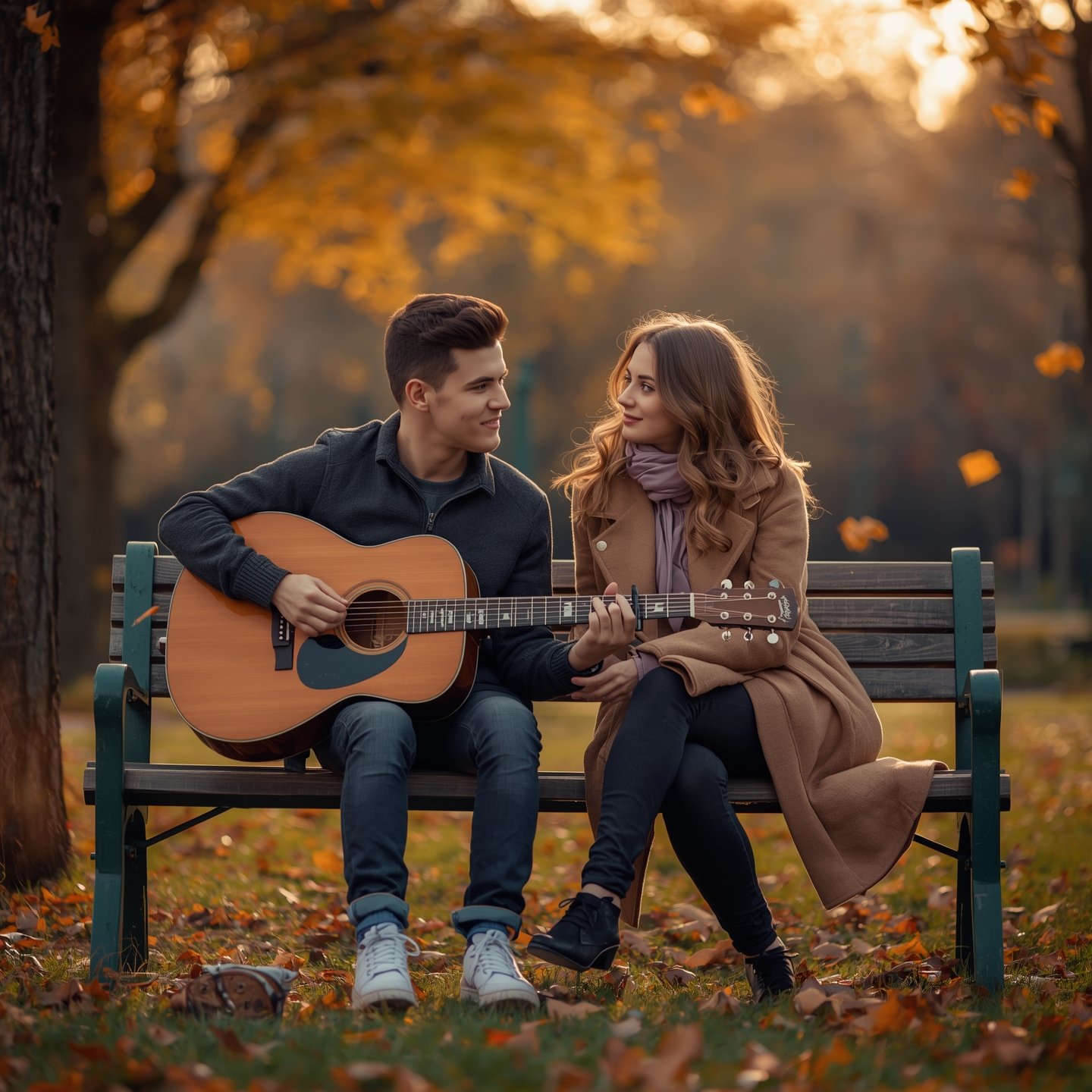 Couple with Guitar WhatsApp DP