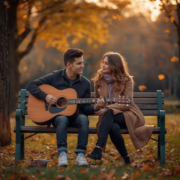 Couple with Guitar WhatsApp DP