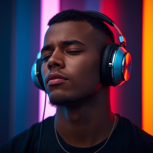 Cool Boy with Headphones WhatsApp DP