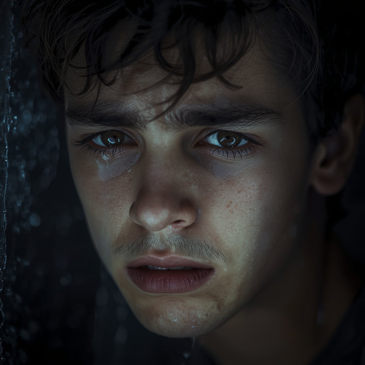 Sad Boy with Tears WhatsApp DP